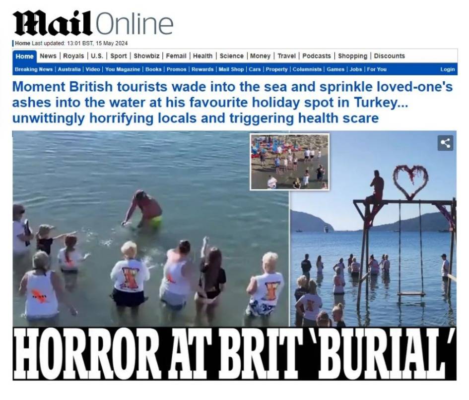 Marmaris’te yakınlarının küllerini denize döken turistler İngiliz basınında 1